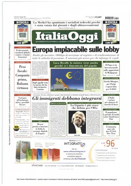 Italia oggi : quotidiano di economia finanza e politica